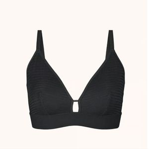 Lively Busty Mesh Stripe Bralette